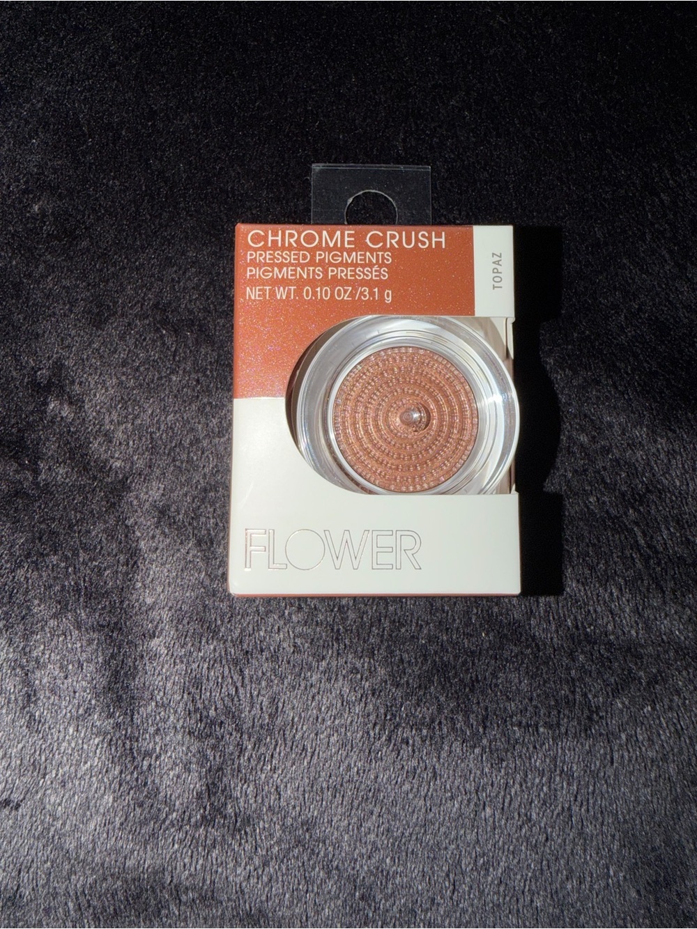 Flower Beauty Chrome Crush Pressed Pigment Eyeshadow Topaz 0.10 oz Brand New